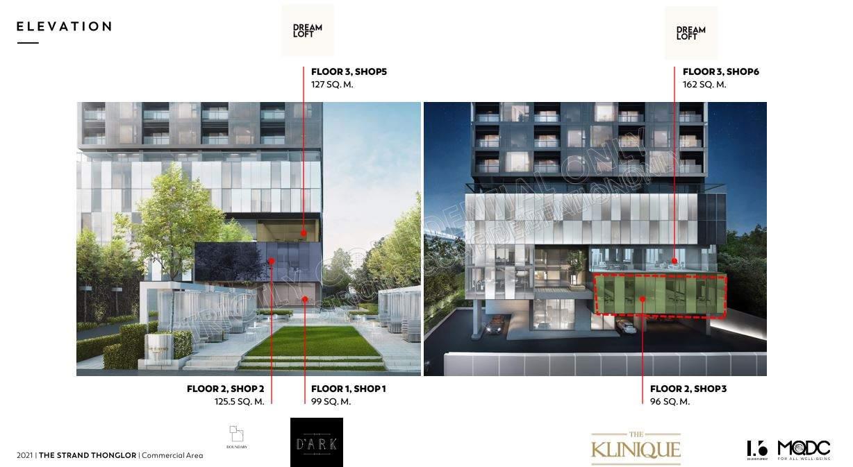 เช่า พื้นที่เชิงพาณิชย์ ภายในโครงการ The Strand Thonglor เหมาะอย่างยิ่งสำหรับธุรกิจร้านอาหาร คาเฟ่ และไลฟ์สไตล์แบรนด์ระดับพรีเมียม
