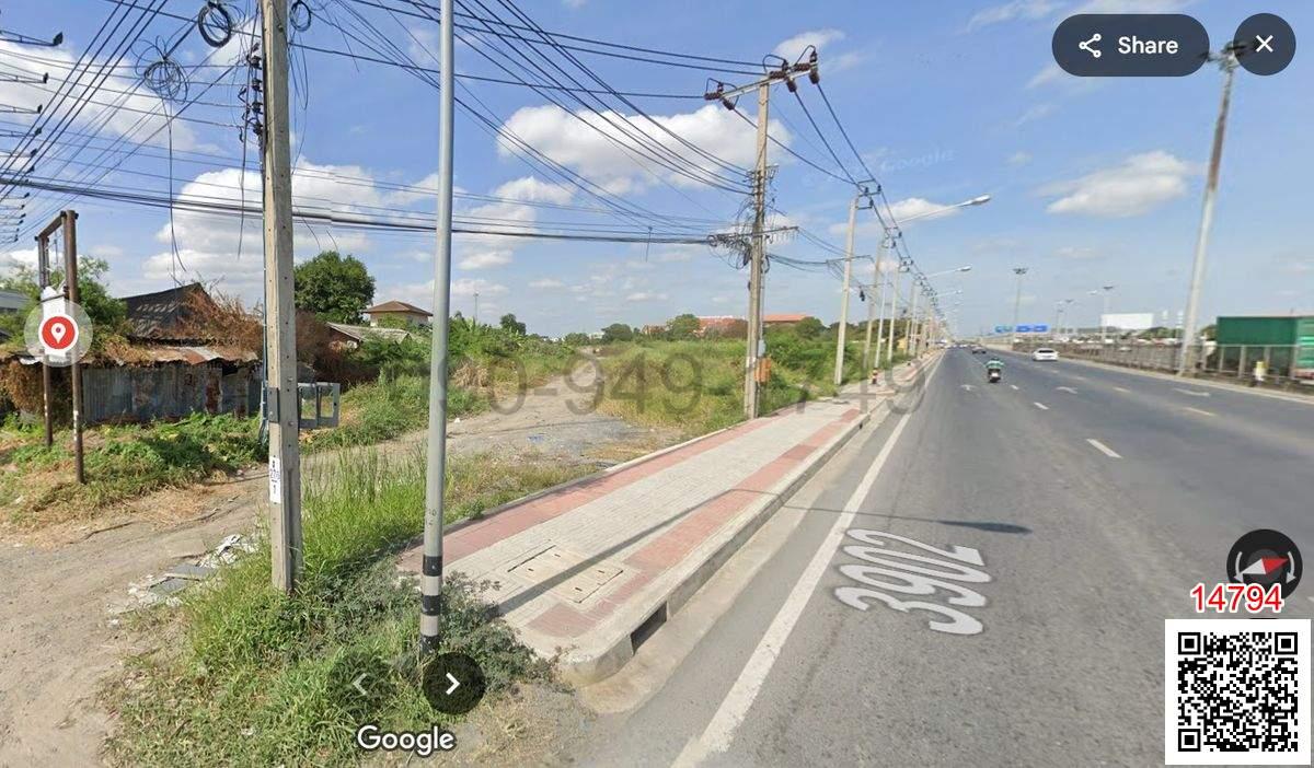 เช่า ที่ดินเปล่าติดถนนใหญ่ราคาถูก เส้นถนนกาญจนาภิเษก ด่านทับช้าง สะพานสูง