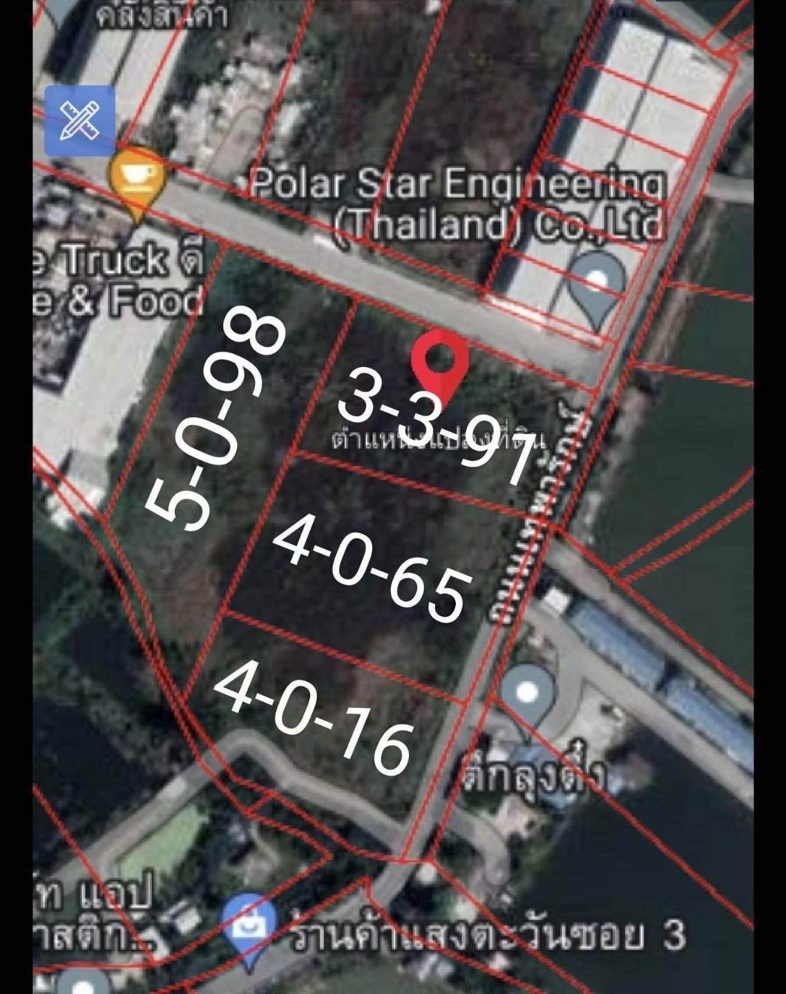 ขายที่ดิน (ถมแล้ว) ติดถนน 2 ด้าน ยาว 300 กว่าเมตร  เหมาะสร้างหมู่บ้าน 