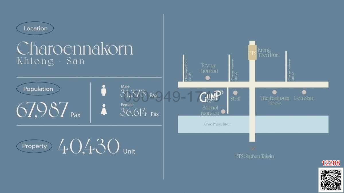 เช่า โครงการ Gump’s Cross ถ.เจริญนคร คอมมูนิตี้มอลล์ขนาดเล็ก สูง 4 ชั้นครึ่ง รองรับร้านค้าได้ประมาณ 30-50 ผู้เช่า